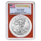 2022 (W) $1 American Silver Eagle PCGS MS69 FS Flag Label Red Frame
