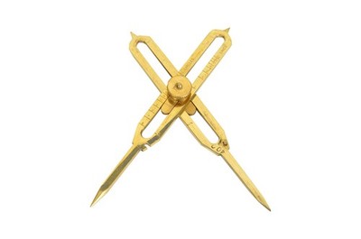Brass Proportional Scale Divider Drawing Tool Professional 6  Long Full Brass