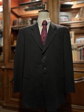 Vintage Men's Mani Suit Giorgio Armani Grey Gray Striped 44L 40x33 3 Button