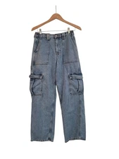 BDG Urban Outfitters Baggy Wide Leg High Rise Cargo Jeans 29/ 32