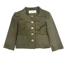 Anthropologie Cartonnier Army Green All Along Mod Crop Blazer Jacket
