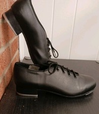 Bloch Women's Black Non Leather Techno Tap Shoes Dance Warmup Oxford Style Sz 5