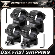 4Pcs Scope Mount Rings 1'' High Medium Profile for 20mm Picatinny Rail