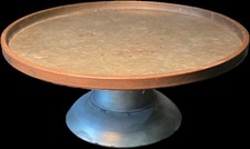 Rustic Farmhouse Galvanized Metal Cake Pastry Dessert Stand 11"
