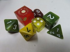 Lot of 7 Dice Set Vintage Polyhedral Various ...
