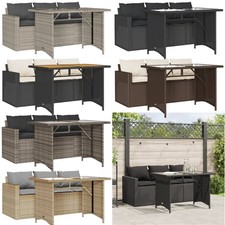 Gartenmöbel Essgruppe Lounge Garnitur Sitzgruppe 2-tlg. Poly Rattan DE