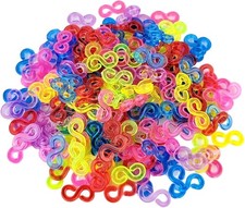 GAADSKCER 500 Pcs S Clips Rubber Band Bracelet kit Rubber Band Bracelet kit for
