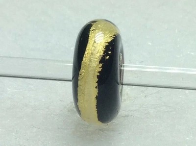 Authentic TrollBeads- ''Black Gold'' Murano Glass 