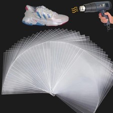 Shrink Wrap Bags, 100Pcs 10x14 Inch Clear PVC Heat Shrink Wrap for Shoes, Soa...
