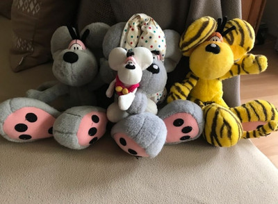 3x Diddl Maus Tigerdiddl Diddl mit Baby Schlafmütze selten