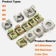 M4 M5 M6 M8 Cage Nuts Cage Rack Nut 201/304 Stainless/Color Zinc