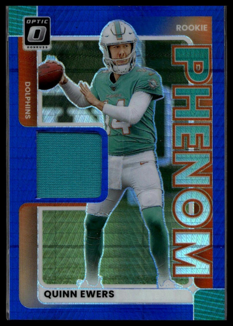 2025 Donruss Optic #RPBH-QES Quinn Ewers Rookie Phenoms Blue Hyper MEM