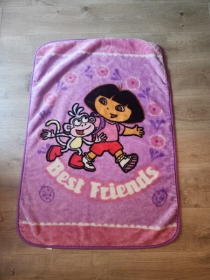 アメキャラ　DORA シーツセット Dora The Explorer Boots Best Friends Purple Blanket Baby Toddler