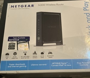 NETGEAR WNR2000-100NAS N300 Wireless Router 300 Mbps, 4-Port Ethernet, Black