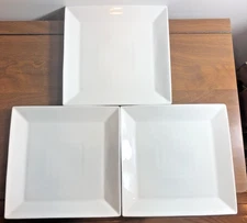 Set of 3 Fortessa Fortaluxe Superwhite Square Plates 10 1/2"