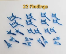 Lot Of 22 Findings, Settings. Wax Patterns For Lost Wax Casting F-108