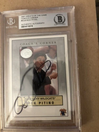 RICK PITINO  - COACH’S CORNER - AUTOGRAPHED CARD