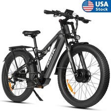 27.5inch Electric Mountain Bicycle 3000W Peak Dual Motor 19.2Ah eBike 7 Speed US