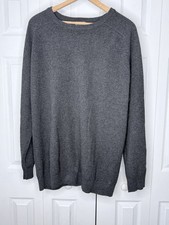 L.L. Bean Men s XXL Tall 100 Lambswool Crewneck Pullover Sweater Charcoal Gray