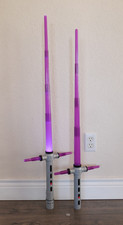 Vintage Star Wars Light Saber PURPLE MACE WINDU Double Sided Retractable Hasbro