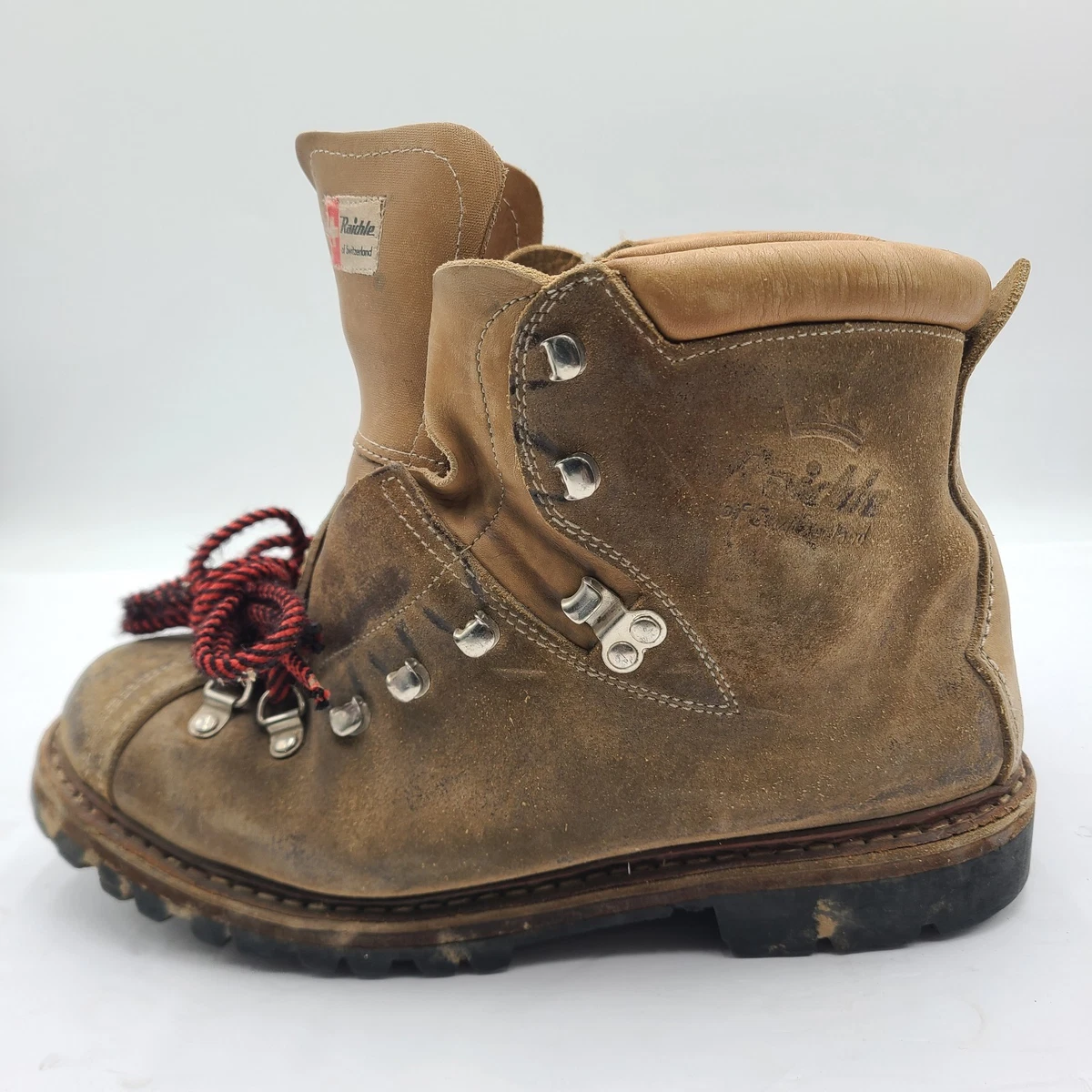B23 Vintage RAICHLE All-Leather Suede Mountaineering Boots Men's 9