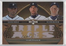 2013 Triple Threads Relic Combos Sepia /27 Anibal Sanchez Justin Verlander 3z8