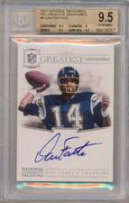 DAN FOUTS 2012 NATIONAL TREASURES NFL Greatest Signatures AUTO /25 BGS 9.5 AU 10