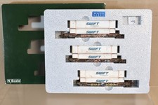 KATO 106-6168 N WEATHERED BNSF GUNDERSON MAXI-IV DOUBLE STACK CONTAINER WAGON