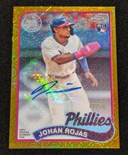 2024 Topps Chrome Johan Rojas GOLD AUTO 42 /50 Rookie Mojo REFRACTOR RC Phillies