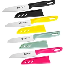 Ultra Sharp German Steel Paring Knives Set of 8 with Sheaths Ergonomic Handle