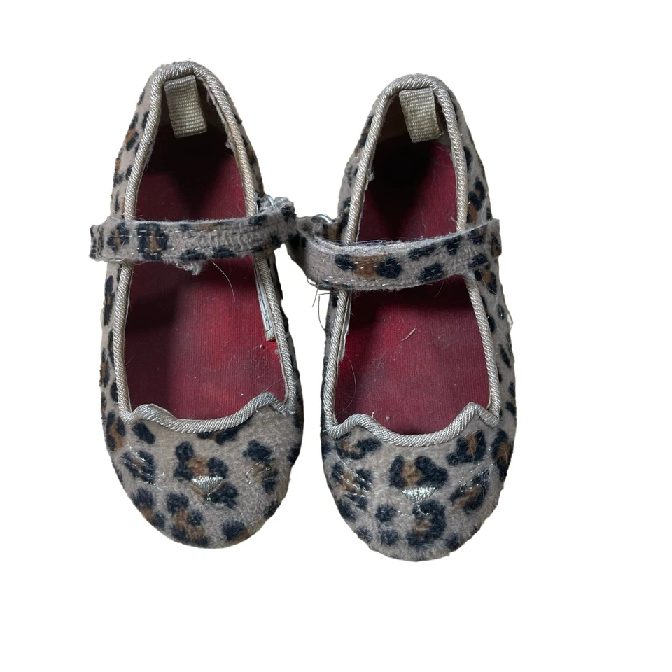 Carter's Toddler Embroidered Cat Face Leopard Print Mary Jane Shoes - Size 6 - Image 2 of 4