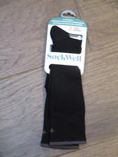 SOCKWELL WOMEN'S CIRCULATOR MODERATE COMPRESSION BLACK SOCKS SIZE M-L
