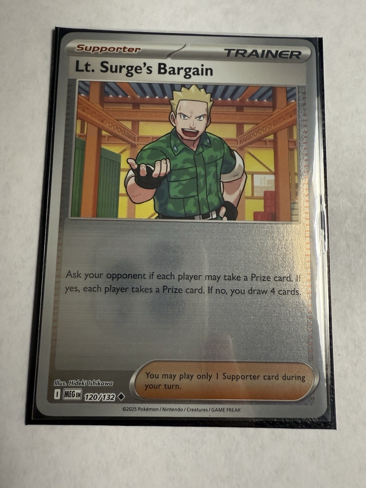 Lt. Surge's Bargain 120/132 Me01: Mega Evolution Reverse Holo M/NM Pokemon TCG