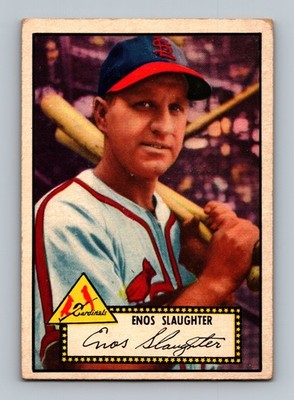 1952 Topps #65 Enos Slaughter (Black Back) GD-VG Vintage HOF Baseball Card
