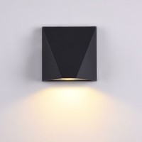 Schwarz Moderne Wandleuchte Leuchter AußEnlampe Garten 450LM LED/450LM IP54