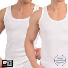 Herren Unterhemden 4-6-8-10er Pack Wei&szlig; Feinripp u. Doppelripp Gr. M - 6XL