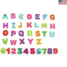 Wooden Magnetic Letters  Numbers Set - Fun Learning Toy for Kids 3 , 36 Pieces