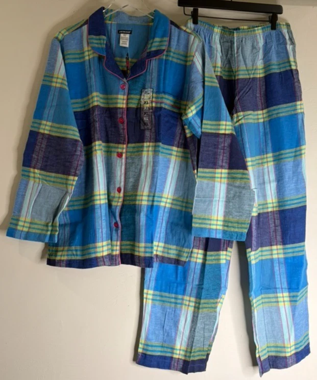 NWT Joe Boxer Plaid Women Size XL 2 Piece Flannel Pajama Sleep Set - Image 2 of 4