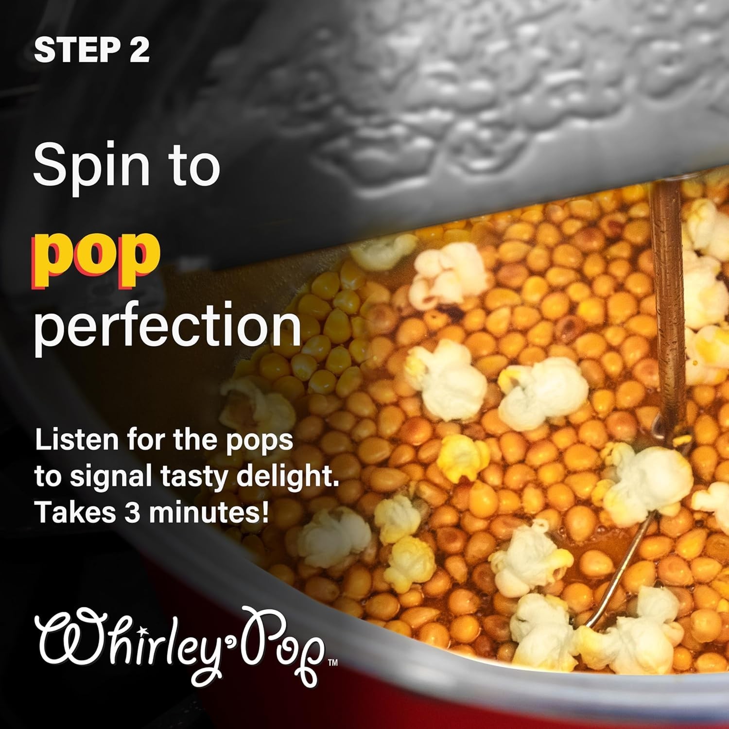 Whirley Pop Popcorn Maker - Gourmet Popcorn Popper, Aluminum Pot With Nylon G...