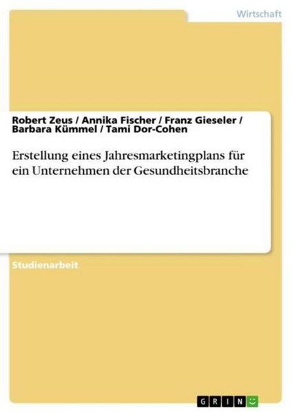 Erstellung Eines Jahresmarketingplans FüR Ein Unternehmen Der Gesundheitsbranche-image