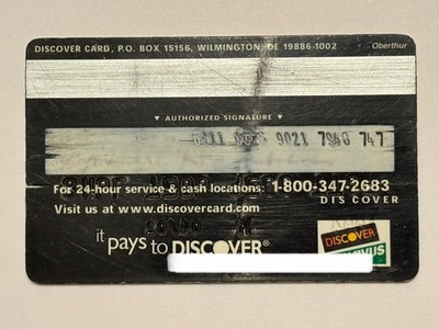 Discover Black Credit Card Expired In 2002 Novus | eBay