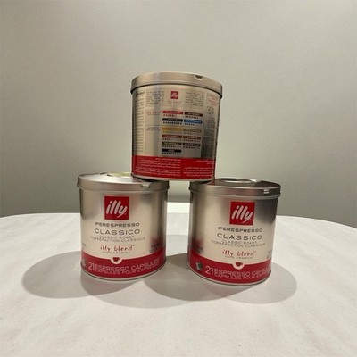 20 cans Illy Classico Espresso Pods 21 Capsules Medium Roast Coffee 100% Arabica