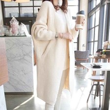 Bat Sleeve Loose Long Cardigan Women Autumn Winter Cardigans Plus Size Sweater