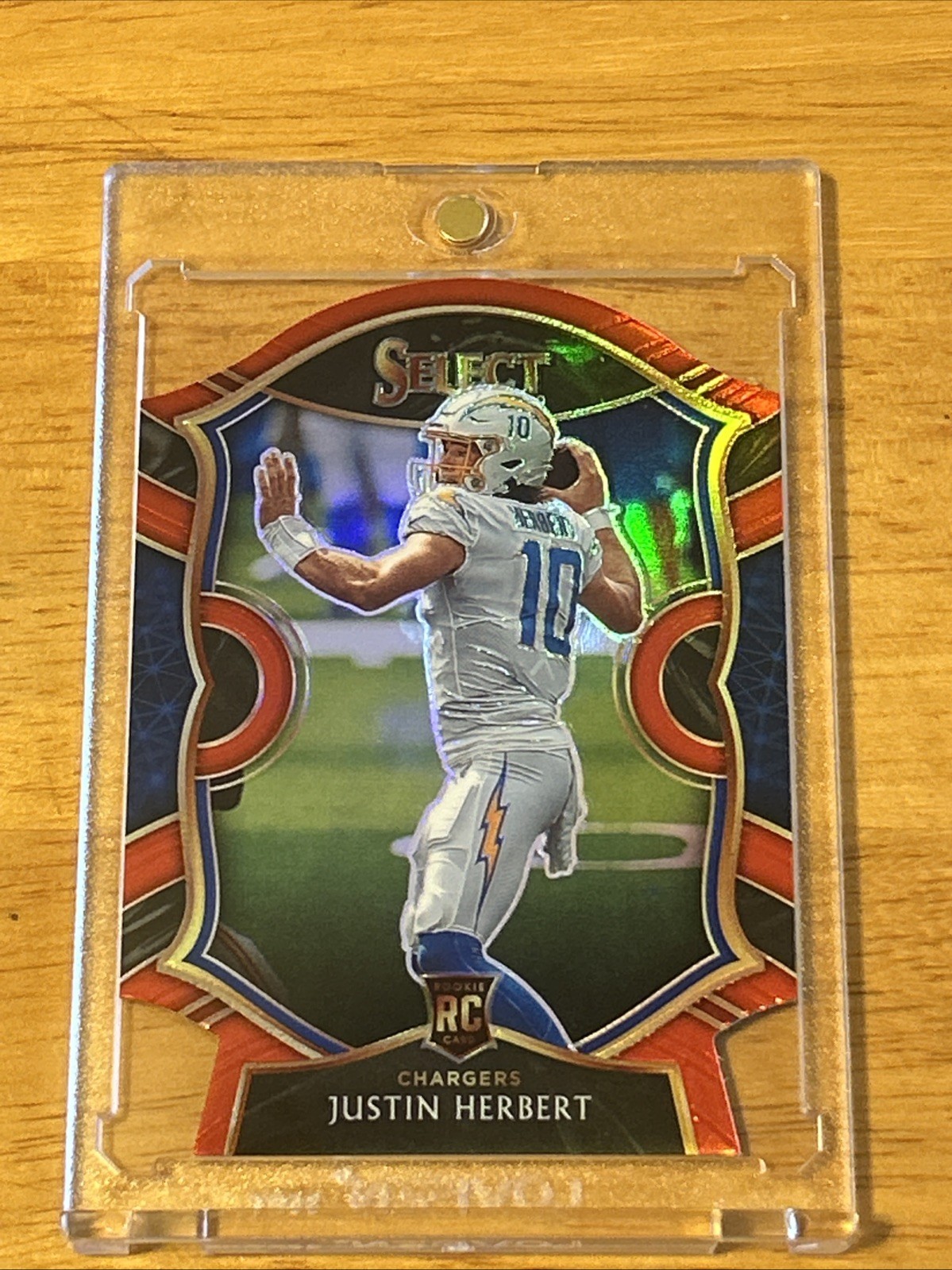 2020 Panini Select Concourse Die Cut Justin Herbert Maroon RC