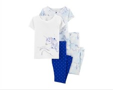 2 Pairs of Girls size 12 "Carter's" Unicorn Snug Fit 2-Piece Pajamas-NWT- 44