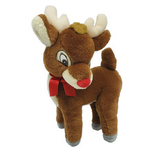 APPLAUSE RUDOLPH RED NOSED REINDEER 10" VINTAGE STUFFED ANIMAL PLUSH TOY 30376