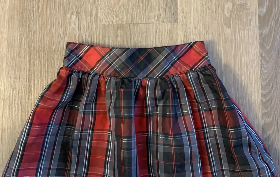 Falda Cherokee Niña Talla 6/6X Roja y Negra Forrada a Cuadros Ocasión Especial Foto 2 de 4