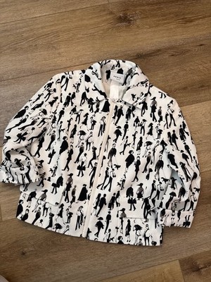 Excellent condition AKRIS punto zip-up jacket, cotton, all-over print, stylish.