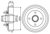 2X Bosch 0 986 477 266 Bremstrommel Hinten FüR Ford