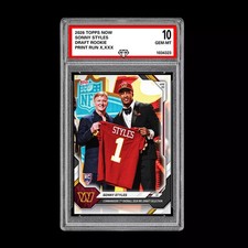 Graded 10 Sonny Styles 2026 TOPPS NOW RC Rookie Card Commanders NFL Football